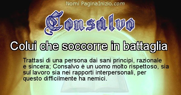 Consalvo - Significato reale del nome Consalvo