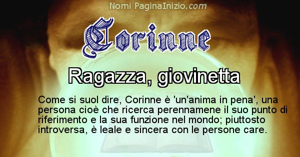 Corinne - Significato reale del nome Corinne