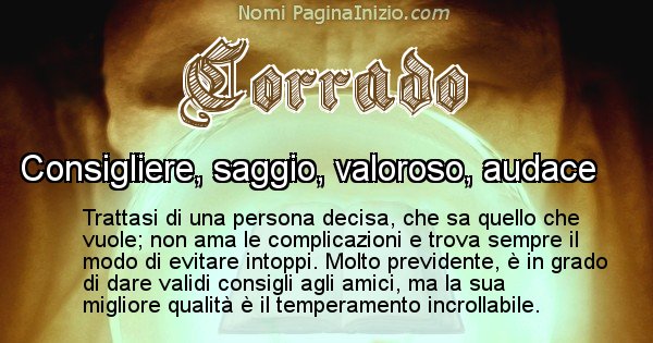 Corrado - Significato reale del nome Corrado