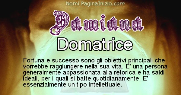 Damiana - Significato reale del nome Damiana