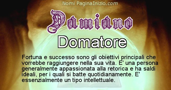 Damiano - Significato reale del nome Damiano