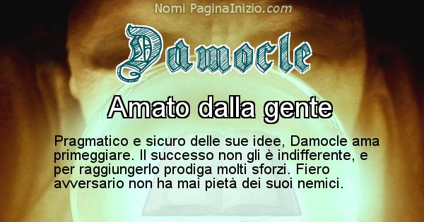 Damocle - Significato reale del nome Damocle