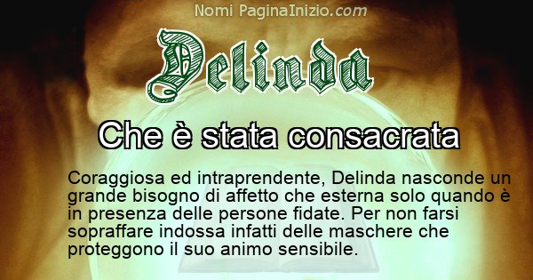 Delinda - Significato reale del nome Delinda