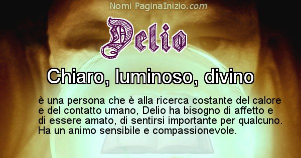 Delio - Significato reale del nome Delio