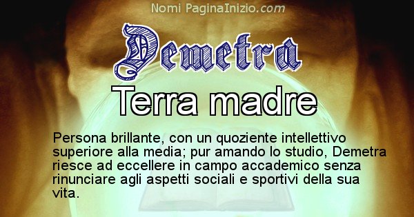 Demetra - Significato reale del nome Demetra