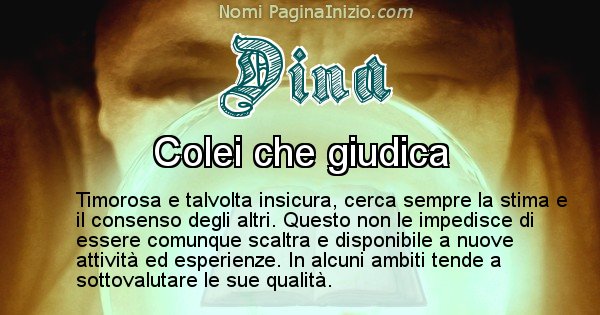 Dina - Significato reale del nome Dina