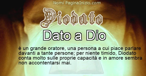 Diodato - Significato reale del nome Diodato