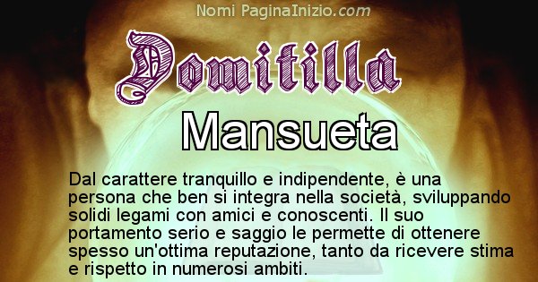 Domitilla - Significato reale del nome Domitilla