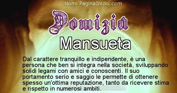 Domizia - Significato reale del nome Domizia