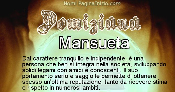 Domiziana - Significato reale del nome Domiziana