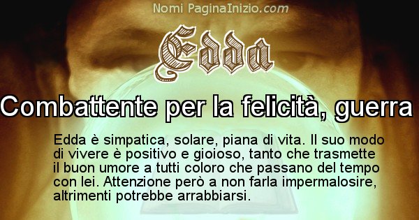 Edda - Significato reale del nome Edda