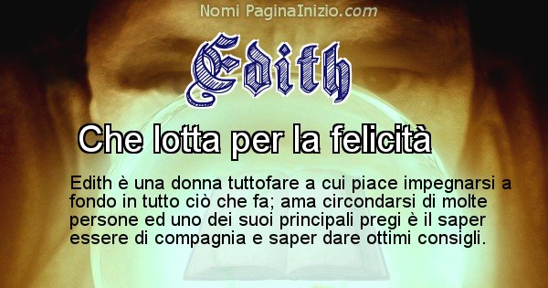 Edith - Significato reale del nome Edith