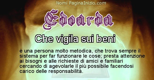 Edoarda - Significato reale del nome Edoarda