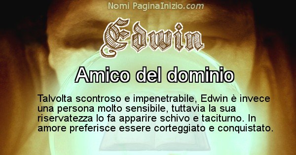 Edwin - Significato reale del nome Edwin