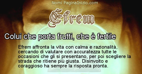 Efrem - Significato reale del nome Efrem