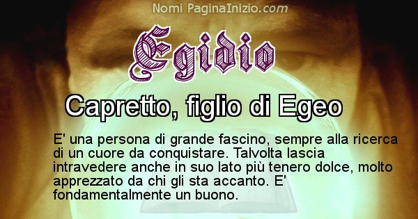 Egidio - Significato reale del nome Egidio
