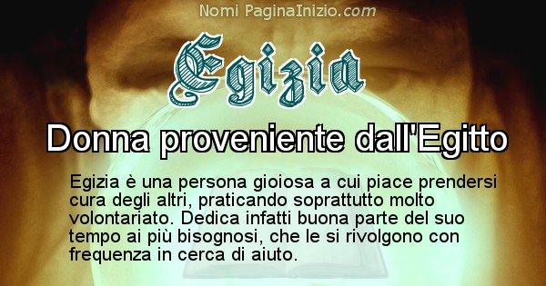 Egizia - Significato reale del nome Egizia