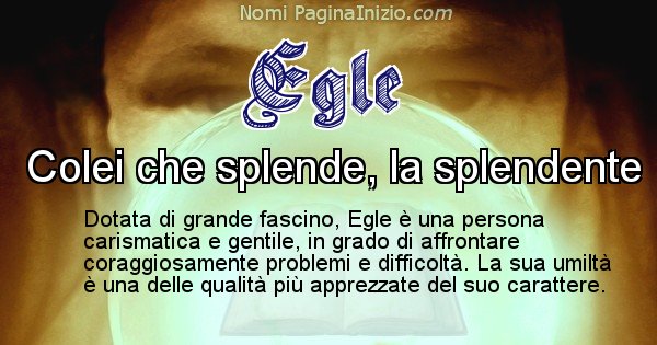 Egle - Significato reale del nome Egle