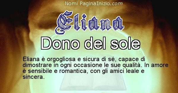 Eliana - Significato reale del nome Eliana