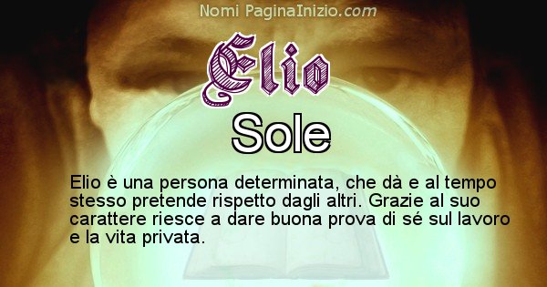 Elio - Significato reale del nome Elio