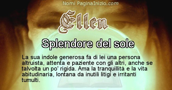 Ellen - Significato reale del nome Ellen