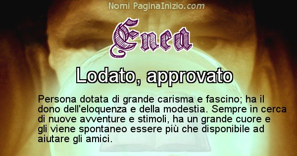 Enea - Significato reale del nome Enea