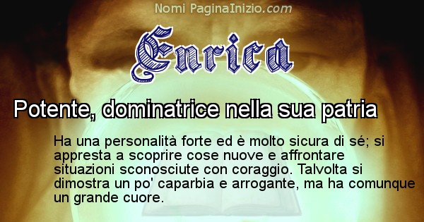 Enrica - Significato reale del nome Enrica