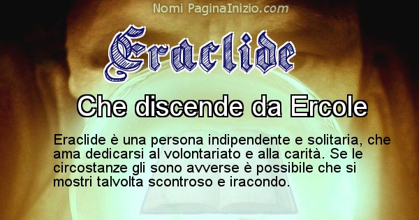 Eraclide - Significato reale del nome Eraclide