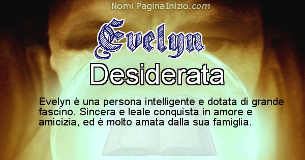 Evelyn - Significato reale del nome Evelyn