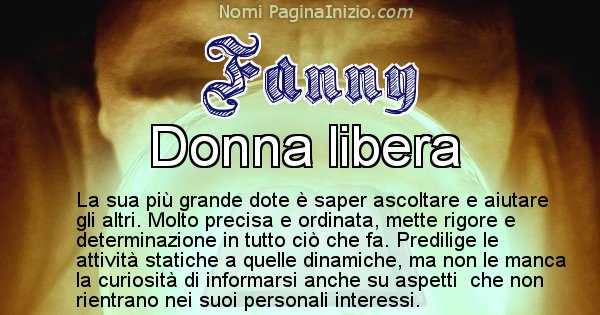 Fanny - Significato reale del nome Fanny