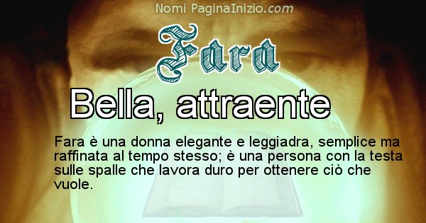 Fara - Significato reale del nome Fara