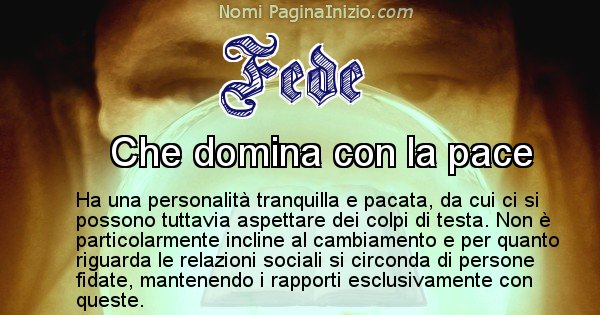 Fede - Significato reale del nome Fede