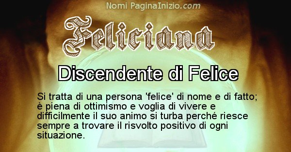 Feliciana - Significato reale del nome Feliciana