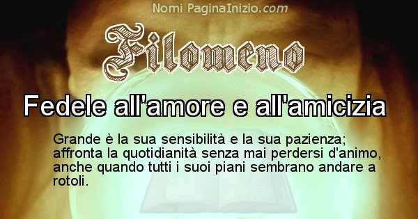 Filomeno - Significato reale del nome Filomeno