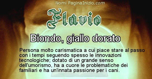 Flavio - Significato reale del nome Flavio