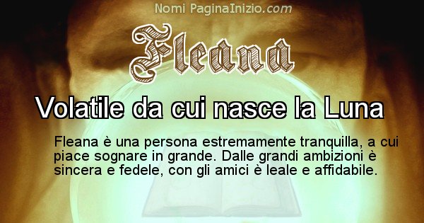 Fleana - Significato reale del nome Fleana