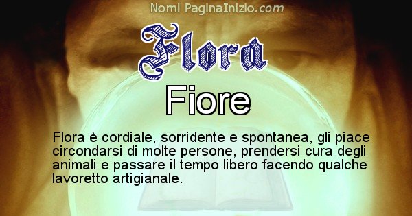 Flora - Significato reale del nome Flora