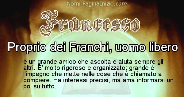 Francesco - Significato reale del nome Francesco