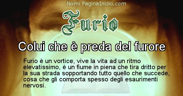 Furio - Significato reale del nome Furio