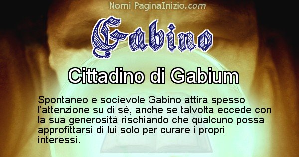 Gabino - Significato reale del nome Gabino