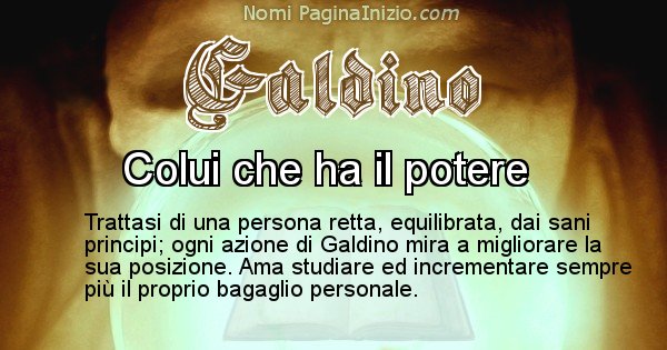 Galdino - Significato reale del nome Galdino