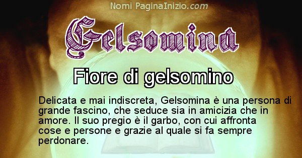 Gelsomina - Significato reale del nome Gelsomina