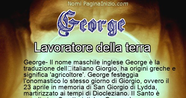 George - Significato reale del nome George