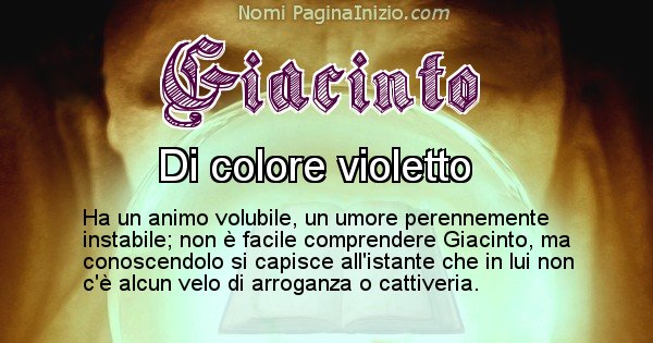 Giacinto - Significato reale del nome Giacinto