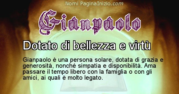 Gianpaolo - Significato reale del nome Gianpaolo