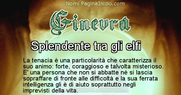 Ginevra - Significato reale del nome Ginevra