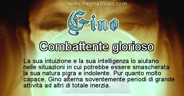 Gino - Significato reale del nome Gino