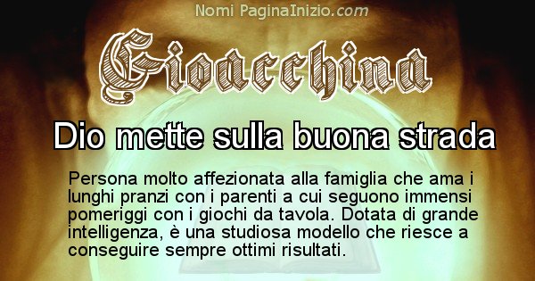 Gioacchina - Significato reale del nome Gioacchina