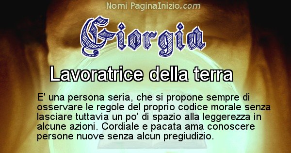 Giorgia - Significato reale del nome Giorgia