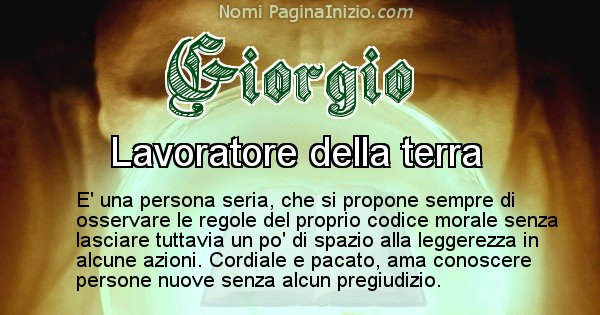 Giorgio - Significato reale del nome Giorgio